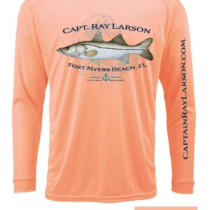Captain Ray Larson T-shirt Long Sleeve – Coral